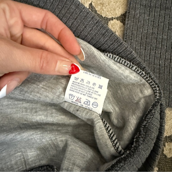 Fendi Gray and Charcoal Logo Crew Neck Sweater - Picture 6 of 7